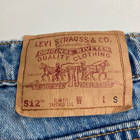 LEVI’S 512 VINTAGE Blue Made in the USA in June of 1995 Women’s size 13 Short - Picture 5 of 10